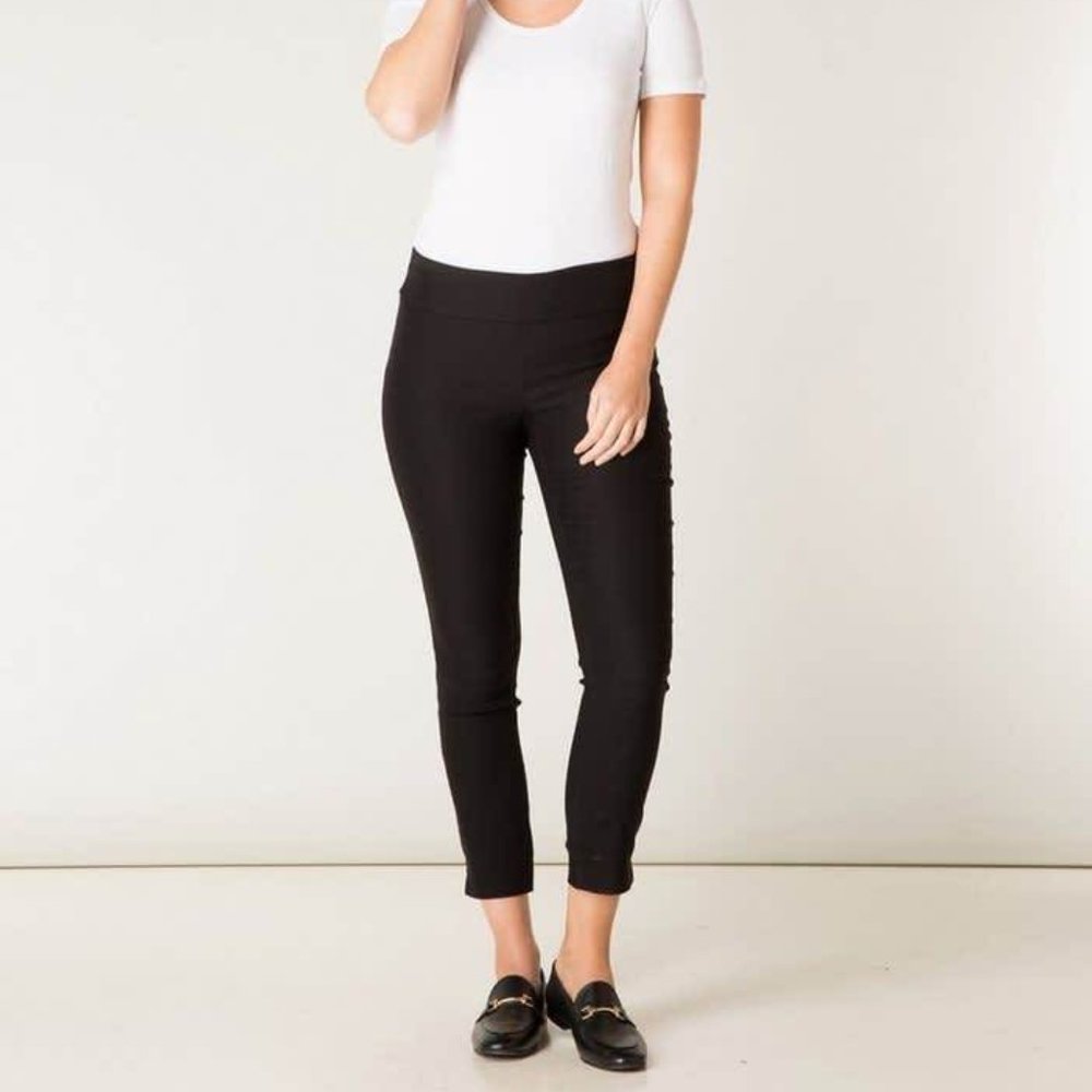 Yest Yaltha Pull On Pants Capris 24603 Steel Grey Size 14